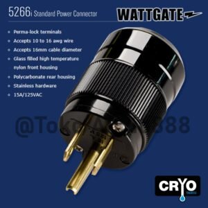 Wattgate 5266i Black US Plug Male Audio Power Plug USA